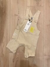 BABY FILA DUNGAREE BOYS TODDLER CREAM NAVY POPPERS BUTTON 6M-2Y