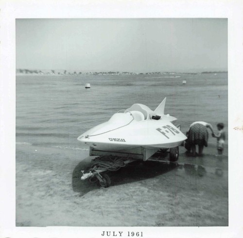 Vtg photo 1961 hydroplane boat - hydroplane,