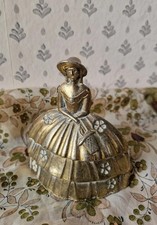 Vintage Brass Crinoline Lady
