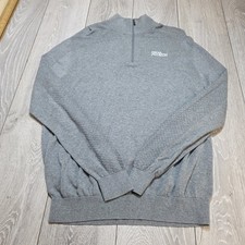 Oscar Jacobson Winwood Tour 1/4 Zip Golf Sweater Size Large Grey Men's 