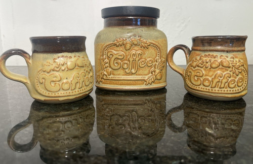 Stonebridge pottery coffee jar - coffee,