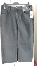 F&F Tesco Black Denim Midi