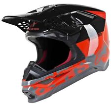Alpinestars S-M8 Supertech Black Orange Motorcycle Crash Helmet New
