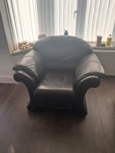 Chesterfield leather chair - leather, set
