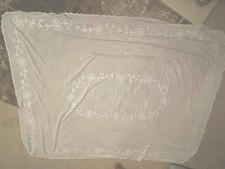 Vintage White Table Cloth 86