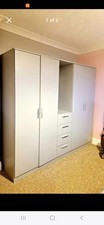 double wardrobe and draws grey