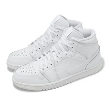 Nike Air Jordan 1 Mid AJ1 Triple White 2022 Men Casual Shoes Sneakers 554724-136