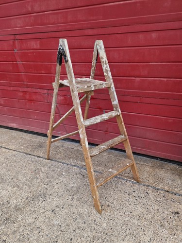 Vintage 88cm wooden step - wooden, 4