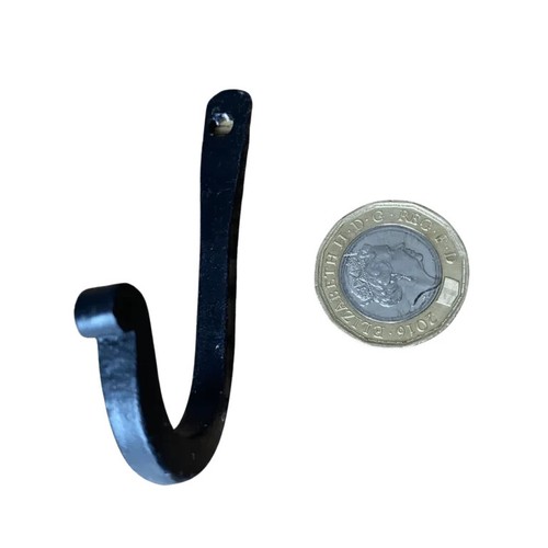 Hook black wrought iron - hook, iron,