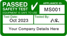 PAT Test Passed Labels Sticky