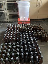 Coopers Home Brew Keg Barrel, Hydrometer, Keg Tap, Spoon + 164 Reusable Bottles