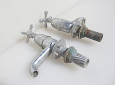 Antique Brass Sink Taps Old Handles Chrome Nickel Plated Vintage Basin Faucets