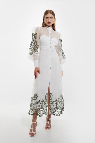 Bnwt karen millen - karen, embroidered