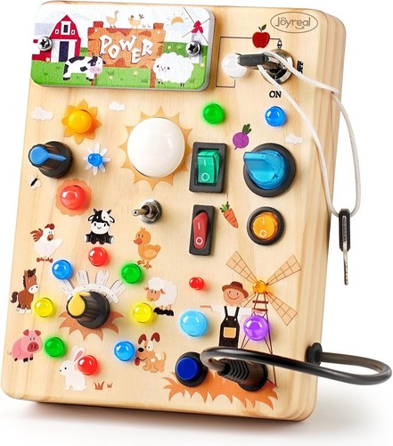 Montessori wooden busy board - wooden,