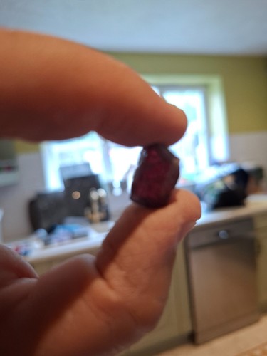 Small rough red - garnet, crystal