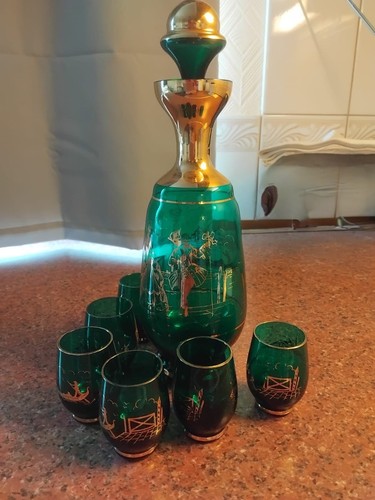 Venetian glass decanter - venetian,