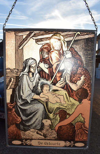 Vintage stained glass - , window