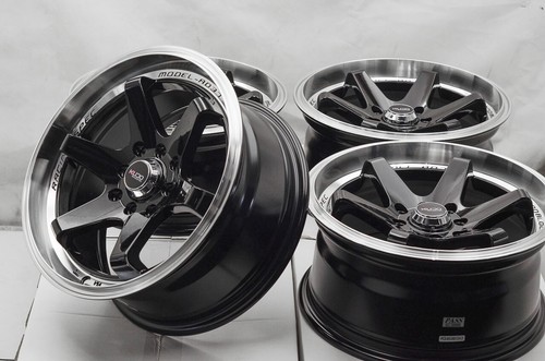 15x7 black wheels - wheels, 4