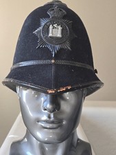 Vtg 1940s East Suffolk Custodian Police Helmet British Bobby Hat Hobson Sons UK