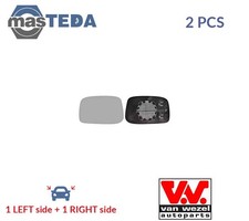 0965837 REAR VIEW MIRROR GLASS PAIR LHD ONLY VAN WEZEL 2PCS FOR PEUGEOT 807