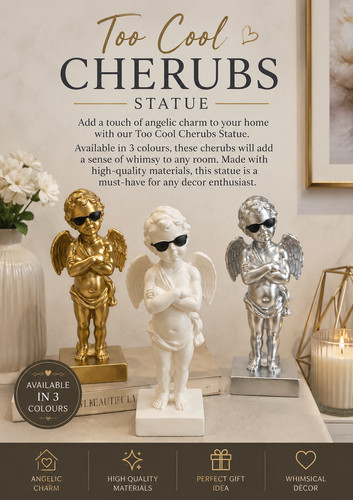 Too cool cherubs statue - too,