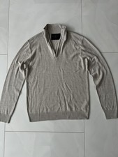 Men’s Soul Star Quarter Zip Jumper Creamy, Medium Size, £8