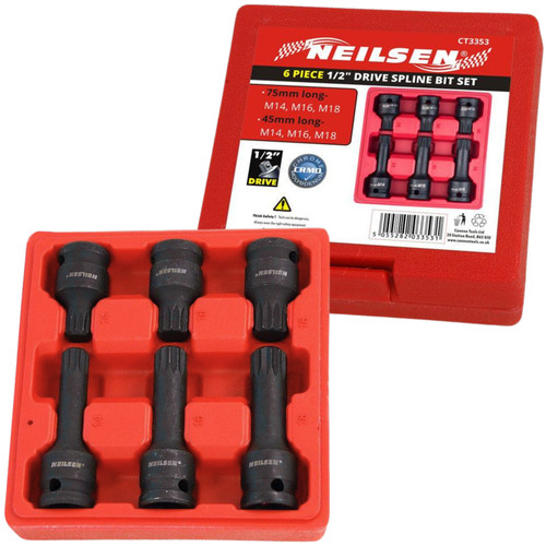 Drive impact spline bit - 1/2",