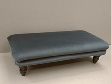  EXTRA LARGE VELVET FOOTSTOOL / COFFEE TABLE GOLD TEAL GREY MINK BLUE etc.