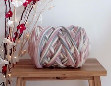 Melange: white,pink,grey* Merino Wool Wet Needle Felting Arm Knitting, 50g - 4kg