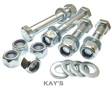 M12 PART THREADED BOLTS + NYLOC NUTS + WASHERS HIGH TENSILE 8.8 ZINC PLATED HEX