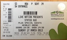Status Quo  Wembley London 2013 ticket