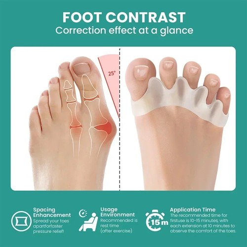 2pcs silicone toe separator - silicone,