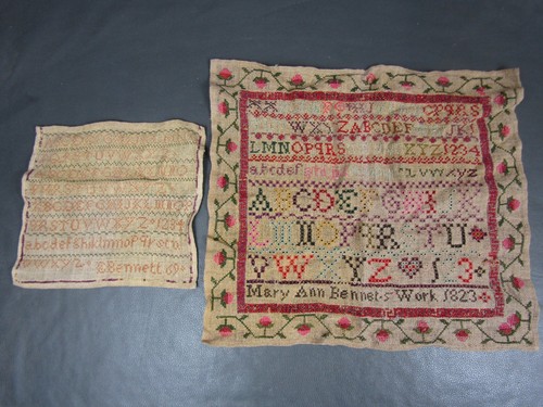 Antique alphabet needlework - antique,
