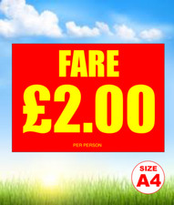 A4 £2 foamex sign, bounce