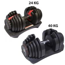 Adjustable Dumbbell 24 kg & 40 kg Home Gym Quick Dial Smart Exercise Fitness