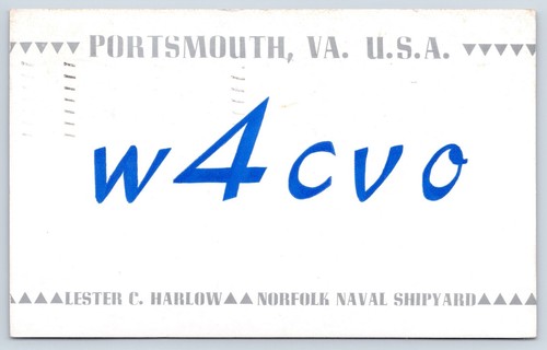 Qsl ham radio w4cvo - ham,