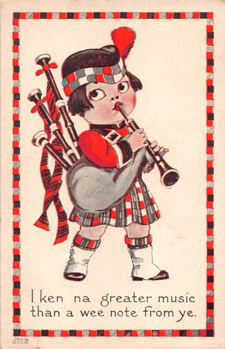 Comic old scottish boy in - comic,