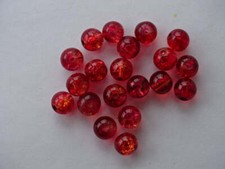 Flame crackle glass - crackle, bead
