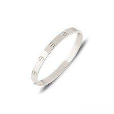 Cartier LOVE bracelet Classic Model 18k White Gold 750/1000 Size 16 Box & Papers