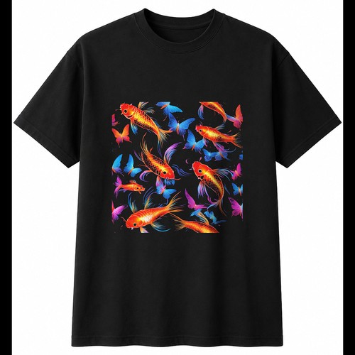 Koi butterfly neon - neon, sea