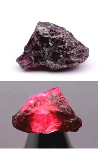 74ct rough rhodolite garnet - 28.74ct,