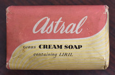 Vintage 1950s Sealed Astral Cream Soap With Unused Contents