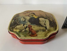 Rare Unusual Vintage Horner Sweet Tin Crinoline Lady On Horse & Dog Retro Toffee