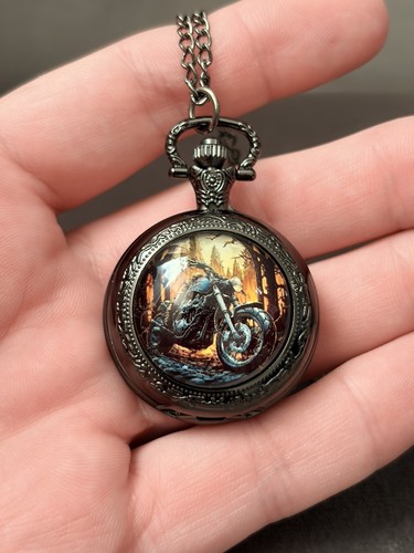 Motorcycle pocket watch autumn - motorcycle,