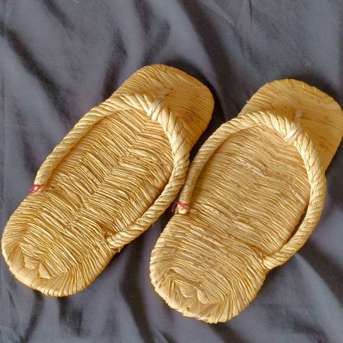 Japanese woven straw zori - woven,