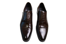 John White Men's Brown Leather Oxford Shoes UK Size 10