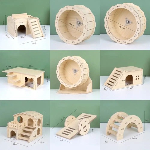 Wooden hamster house - wooden,
