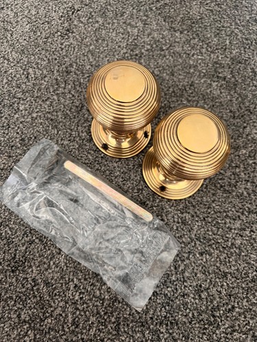 Pair aged solid - , brass