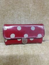 Cath Kidston Red Button Spot Clutch Purse Bifold Wallet