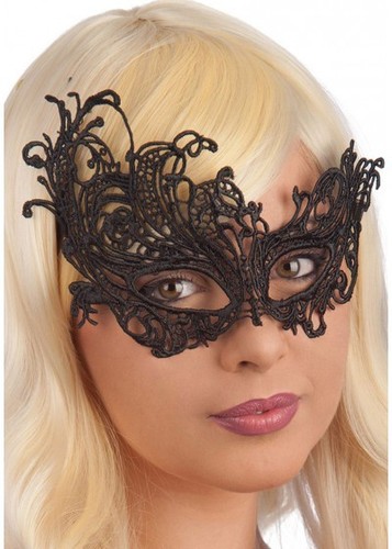 Lace fabric black swan - lace,